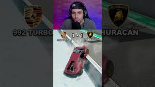 PORSCHE 992 VS LAMBORGUINI HURACAN beamngdrive react shorts lamborghini porsche [upl. by Pournaras780]