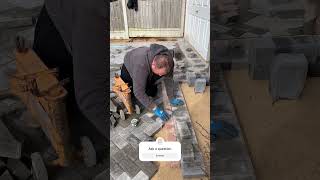 Pavers construction pavement work patio diy shorts shortvideo [upl. by Dasya]