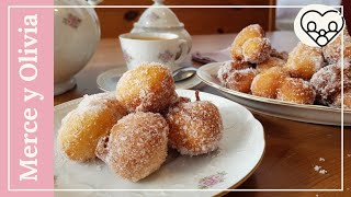 BUÑUELOS DE YOGURT Griego caseros  muy ESPONJOSOS [upl. by Allemaj]