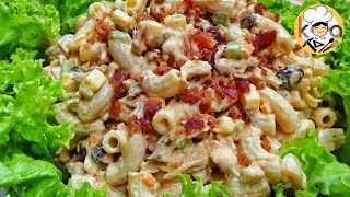 FILIPINO CHICKEN MACARONI SALAD THE SECRET TO THE BEST TASTING CHICKEN MACARONI SALAD [upl. by Stubstad]