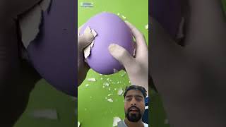 Violet colour balloon and white layer squeezed satisfying satisfyingsqueezing squeeze [upl. by Dorej]