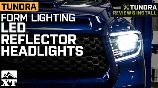 20142021 Tundra Form Lighting LED Reflector Headlights Review amp Install [upl. by Kentiga]