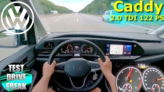 2022 Volkswagen Caddy Maxi 20 TDI DSG 122 PS TOP SPEED AUTOBAHN DRIVE POV [upl. by Humph]