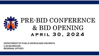 Procurement Livestream for DPWH ROI on April 30 2024 PreBid Conference and Bid Opening [upl. by Kimberlee42]