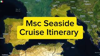 Msc Seaside 2024 Cruise Itinerary Departure from Genova September 28 2024 [upl. by Arriek]