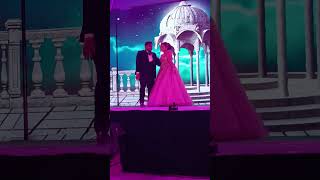 Bride and groom dance performance subscribe sangeetnight love followmeformorevideos trending [upl. by Garv494]