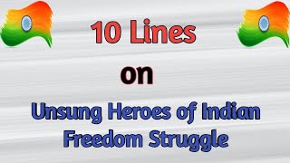 10 lines on Unsung heroes of Freedom Struggle postcard Postcard writing on Unsung heroes of Freedom [upl. by Ecyla816]