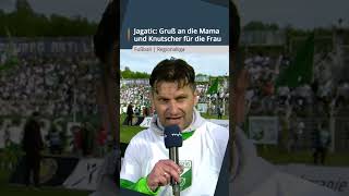 Miroslav Jagatic mit emotionalen Worten nach dem 20Derbysieg seines Teams gegen Lok Leipzig [upl. by Ulla693]