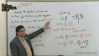 Lesson 75 Part 1 Solving Trigonometric Equations [upl. by Llednyl]