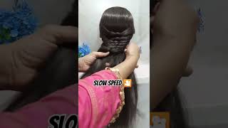 Slow Speed 🎦 Hairstyles TUTORIAL hairstyle hair youtube shorts yt viralvideo [upl. by Rainer]