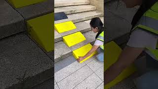 Installation process of wearresistant plastic stair mat [upl. by Dorette]