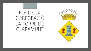 Ple Ordinari 13 Novembre 2024 Ajuntament de La Torre de Claramunt [upl. by Nirda]