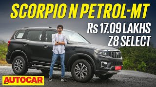 Mahindra Scorpio N Z8 Select review  203hp at Rs 1709 lakh  First Drive  Autocar India [upl. by Josler]