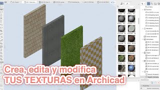 CREA EDITA Y MODIFICA texturas en Archicad [upl. by Marcela]