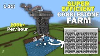 Super EASY EFFICIENT and Fully AUTOMATIC Cobblestone Farm 121 Minecraft  Bedrock [upl. by Meghan]