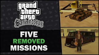 GTA San Andreas  Five Cut Missions  Feat SWEGTA Beta Analysis [upl. by Teyut]