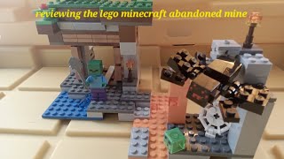 reviewing the abandoned mine lego minecraft set [upl. by Atinet612]