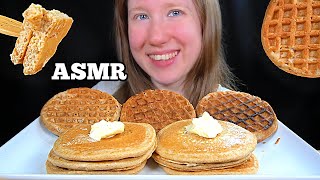 ASMR PANCAKES amp WAFFLES MUKBANG No Talking EATING SOUNDS [upl. by Ingham888]