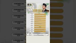 JADWAL HABIB ZAIDAN BIN YAHYA BULAN NOVEMBER 2024 [upl. by Barby]