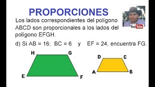 d Utiliza Proporciones con Trapecios semejantes para hallar el lado de uno de ellos [upl. by Nad]