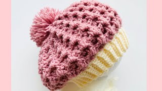 Gorro Boina a Crochet o ganchillo paso a paso para niñas FÁCIL [upl. by Noryt]