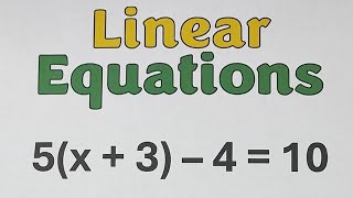 Solving Linear Equation 5x  3  4 10 [upl. by Garson85]