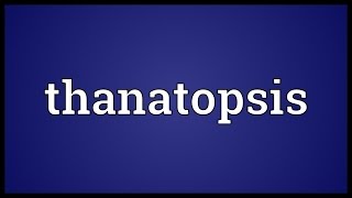 Thanatopsis Meaning [upl. by Donell548]