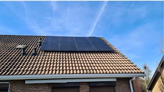 8 420wp Zonnepanelen plaatsen kabel aanleggen van dak naar meterkast aansluiten en aanpassen 3fasen [upl. by Joya]