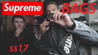 Supreme SS17 Waist Bag Backpack amp Duffle Bag Review  Quick Look [upl. by Nocam]