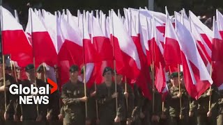 Poland flexes military power in biggest parade since Cold War [upl. by Ap]