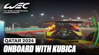 Onboard Lap Robert Kubica Ferrari 499P Hypercar I Qatar Airways Qatar 1812 KM I FIA WEC [upl. by Bunns479]