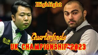 Hossein Vafaei vs Zhang Anda QF Highlight UK Championship 2023 Snooker [upl. by Locklin]