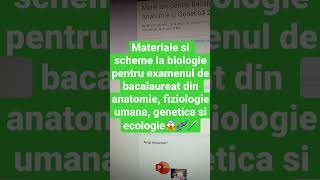 Materiale si scheme pentru Bacalaureat la biologie 2023 anatomie fiziologie umana genetica [upl. by Telimay]