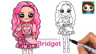 How to Draw Princess Bridget  Descendants 4  The Rise of Red [upl. by Annahgiel495]