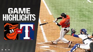 Orioles vs Rangers Game Highlights 72024  MLB Highlights [upl. by Goldi]