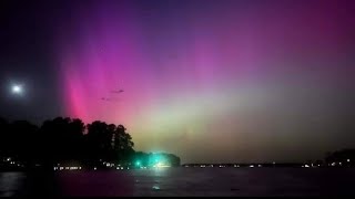 Northern Lights Show Amid Solar Storm  News and Entertainment [upl. by Ennirak]