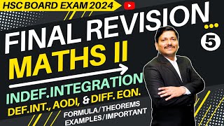 MATHS FINAL REVISION LEC 5 INDEF INTDIAODIDIFF EQN  HSC BOARD EXAM 2024  hsc2024  Dinesh Sir [upl. by Aratahc]