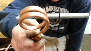 HYDRO FORMING Copper coils  using water how to bend tight coils of tubing [upl. by Lrak]