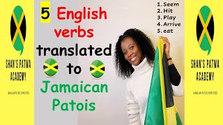 5 common English verbs translated to Jamaican Patois with example sentences LEARN JAMAICAN PATOIS [upl. by Emeric892]