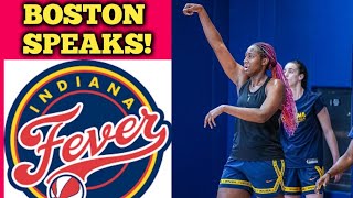 FEVER STAR ALIYAH BOSTON SPEAKS ON WOMEN STATUS IN BASKETBALL [upl. by Calloway533]