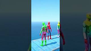 GTA 5 Epic Spiderman Ragdolls  Jumps  Fails ep125 shorts [upl. by Nauwaj]