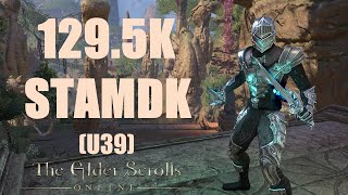 ESO  Stamina Dragonknight 1295k PvE DPS Build  U39 [upl. by Petronille925]