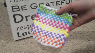 How to make a loom potholder [upl. by Santana]