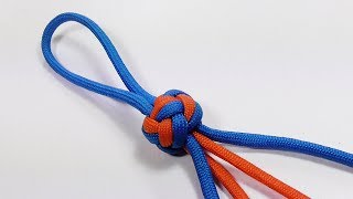 Paracord Tutorial Double Diamond Knot With Four Strands Out [upl. by Kappenne]