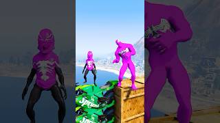 GTA 5 YELLOW SPIDERMAN VS PINK VENOM KID SAVE FROM PIT 🥹😢shorts gta5 [upl. by Longfellow568]