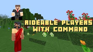 Rideable players with command  Minecraft bedrock edition [upl. by Hamirak81]