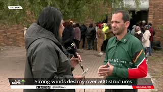 Cape Town Weather I Strong winds destroy over 500 structures in the Strand Helderberg areas [upl. by Bouzoun]