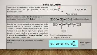 COMPUESTOS OXIGENADOS ÁCIDOS CARBOXÍLICOS  TERCERO BGU  SEMANA 3 [upl. by Anahtor592]