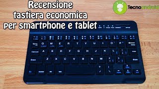 Mini tastiera Bluetooth per smartphone e tablet  Recensione [upl. by Holli308]