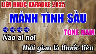 Liên Khúc Mảnh Tình Sầu Karaoke Tone Nam Karaoke 9999  Beat Mới [upl. by Nytsyrk]